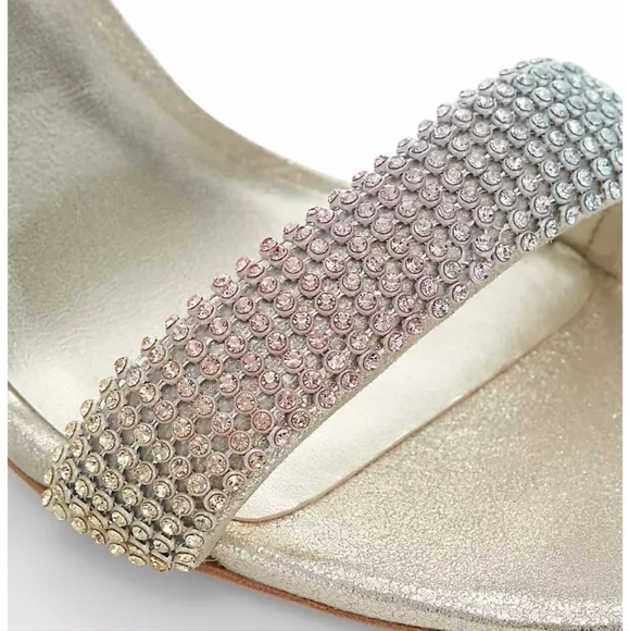 NWT$495 LOEFFLER RANDALL Shay Rhinestone Ankle Strap Sandals Heels Sz 5 - Picture 6 of 17